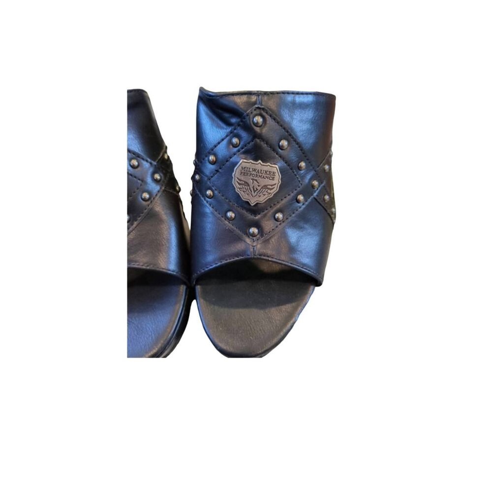 Milwaukee Performance Chunky Wedge Sandal Black Size 11